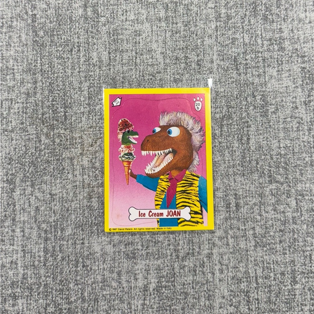 Rare Vintage 1st Series 1987 Ice Cream JOAN Sticker Card